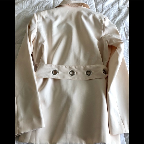 PRETTYLITTLETHING Soft Peach 🍑 Colour Belted Jacket🍑 Long Sleeves - Picture 13 of 13